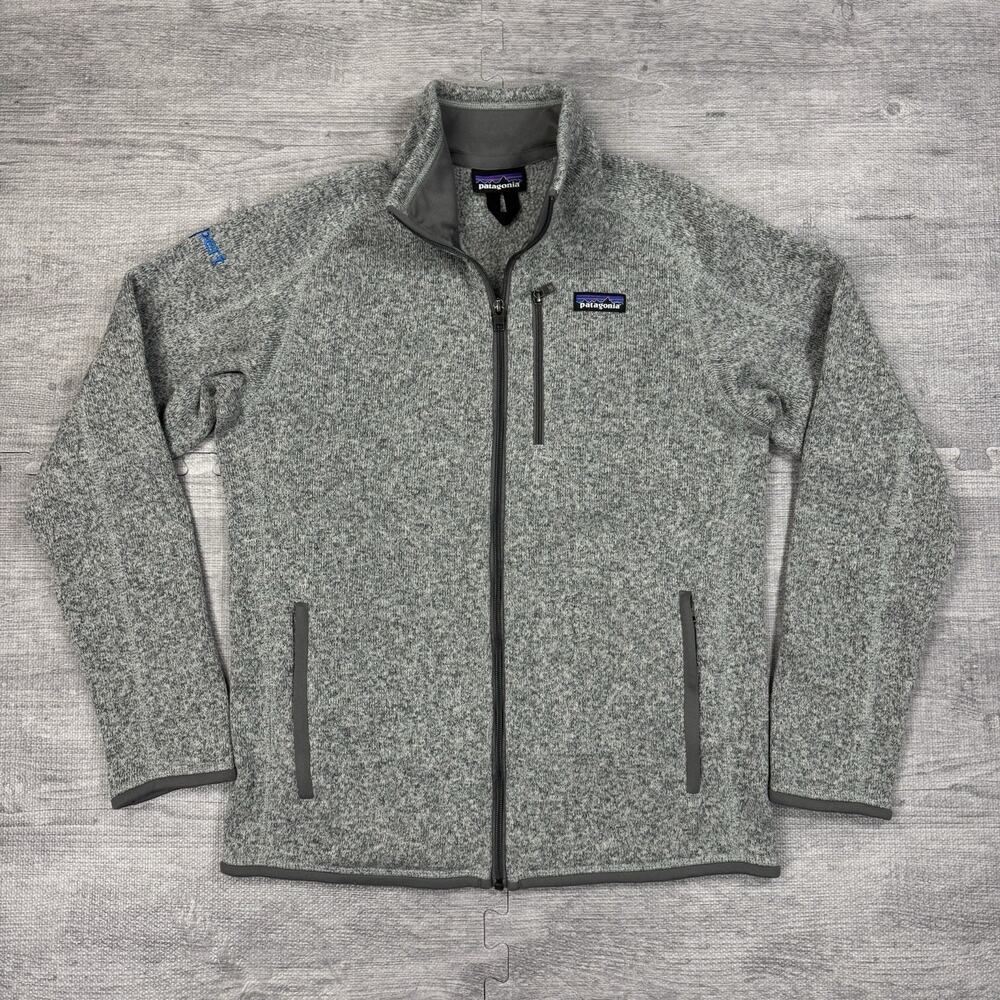 Patagonia Jacket Mens Small Gray Better Sweater Full Zip Fleece *Logo